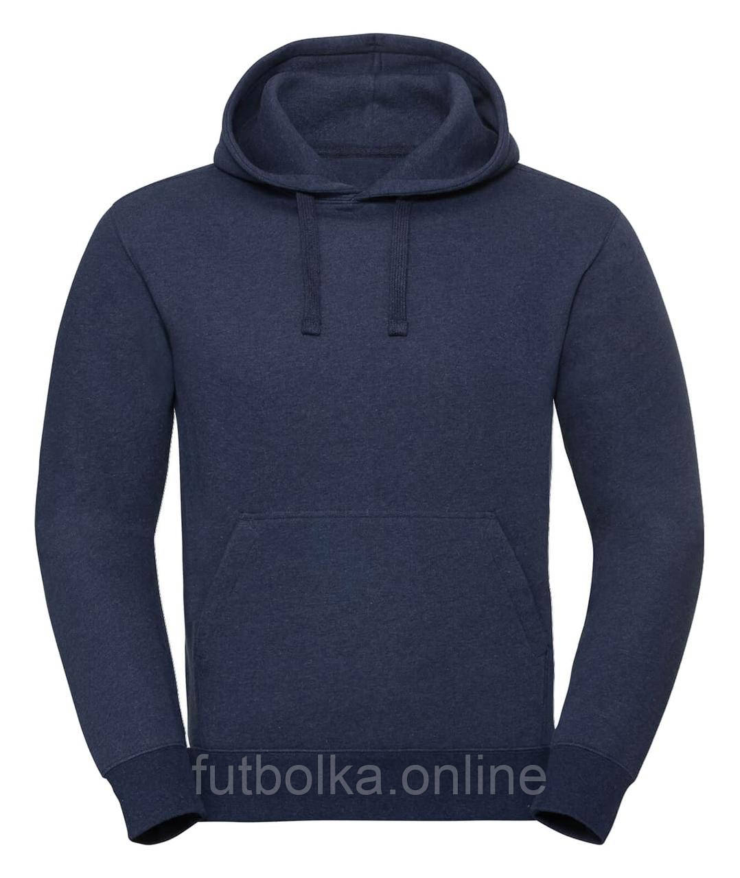 Індіго Меланж чоловічий худі на зиму Men’s Authentic Melange Hooded Sweat Russell
