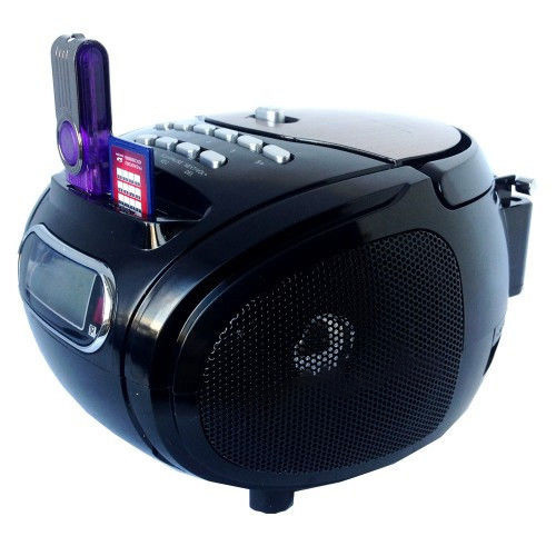 Бумбокс колонка караоке часы MP3 Golon RX 686Q Black - фото 4 - id-p425494659