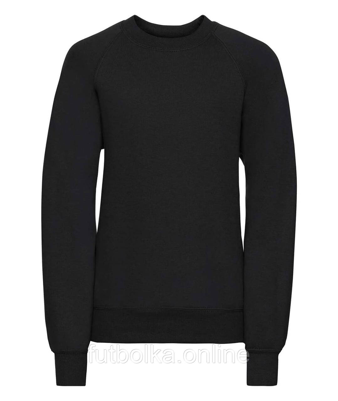 Чорний дитячий реглан базовий Children’s Classic Sweatshirt Russell