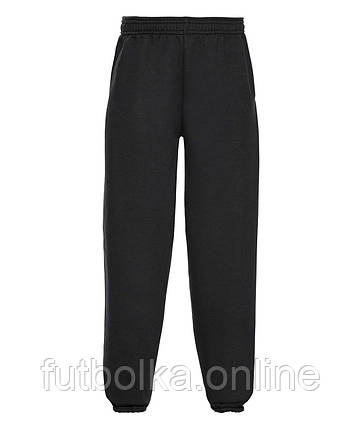 Чорні спортивні штани дитячі теплі з манжетами Children’s Sweat Pants Russell, фото 1