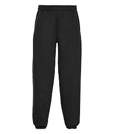 Чорні спортивні штани дитячі теплі з манжетами Children’s Sweat Pants Russell