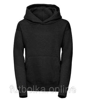 Чорна толстовка дитяча преміум якість Children’s Hooded Sweatshirt Fruit of the loom, фото 1