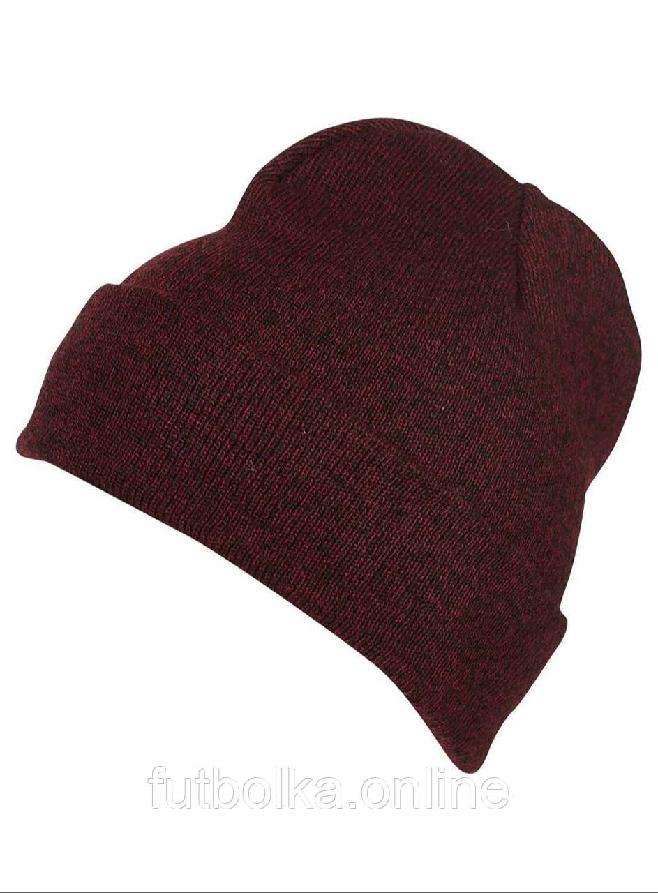 Темно-Червона Меланж шапка утеплена Melange Beanie Myrtle Beach