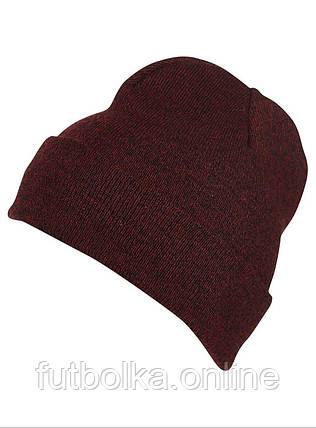 Темно-Червона Меланж шапка утеплена Melange Beanie Myrtle Beach, фото 1