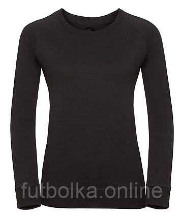 Чорний реглан жіночий модний Ladies’ HD Raglan Sweat Russell, фото 1