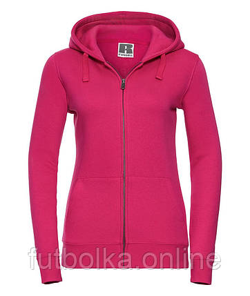 Малинова толстовка жіноча молодіжна Ladies’ Authentic Zipped Hood Jacket Russell, фото 1