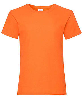 Помаранчева дитяча футболка для дівчинки класична Valueweight girls Fruit of the loom, фото 1