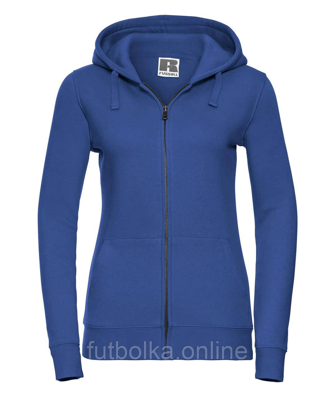 Світло-Синя толстовка жіноча молодіжна Ladies’ Authentic Zipped Hood Jacket Russell