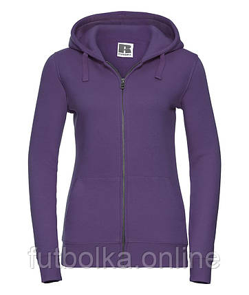 Фіолетова толстовка жіноча молодіжна Ladies’ Authentic Zipped Hood Jacket Russell, фото 1
