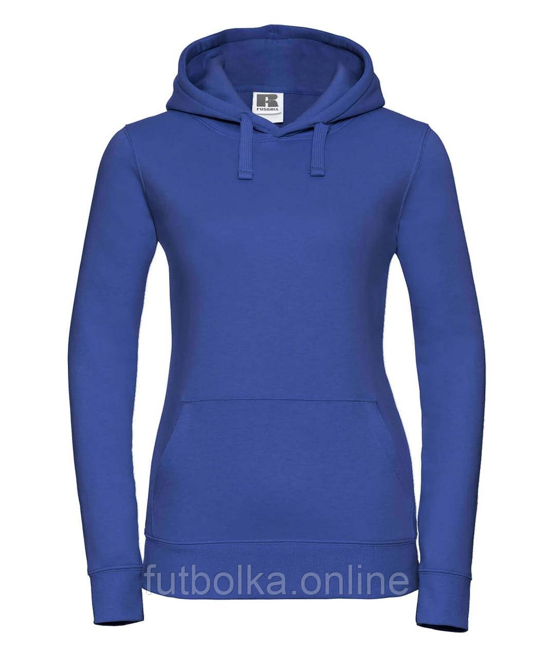 Світло-Синя толстовка жіноча зимова Ladies’ Authentic Hooded Sweat Russell