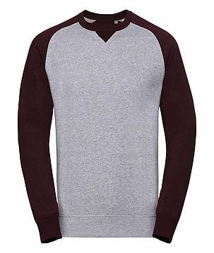 Світлий Оксфорд чоловічий світшот кольоровий рукав Authentic Baseball Sweat Russell, фото 1