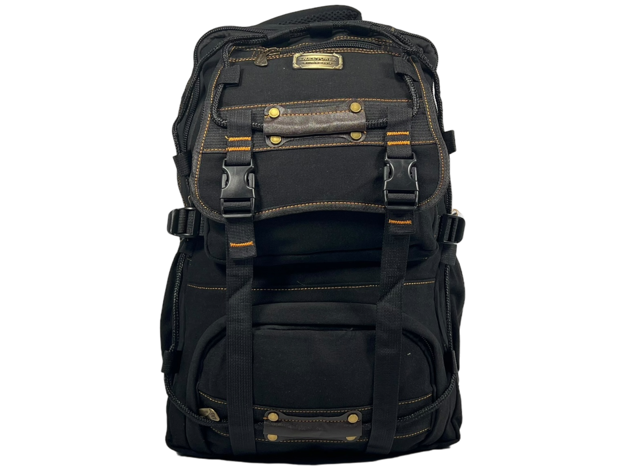 Міський рюкзак, брезентовий, колір чорний, 25 л, фото 1