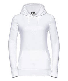 Біла толстовка жіноча зимова Ladies’ Authentic Hooded Sweat Russell
