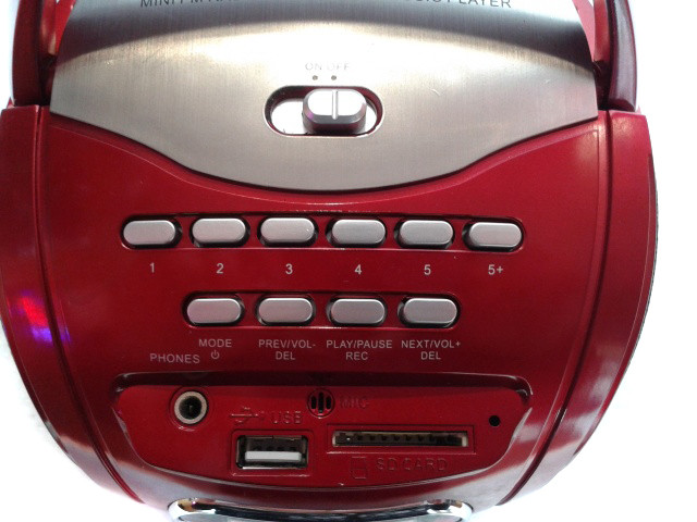 Бумбокс колонка караоке часы MP3 Golon RX 686Q Red - фото 6 - id-p425500399