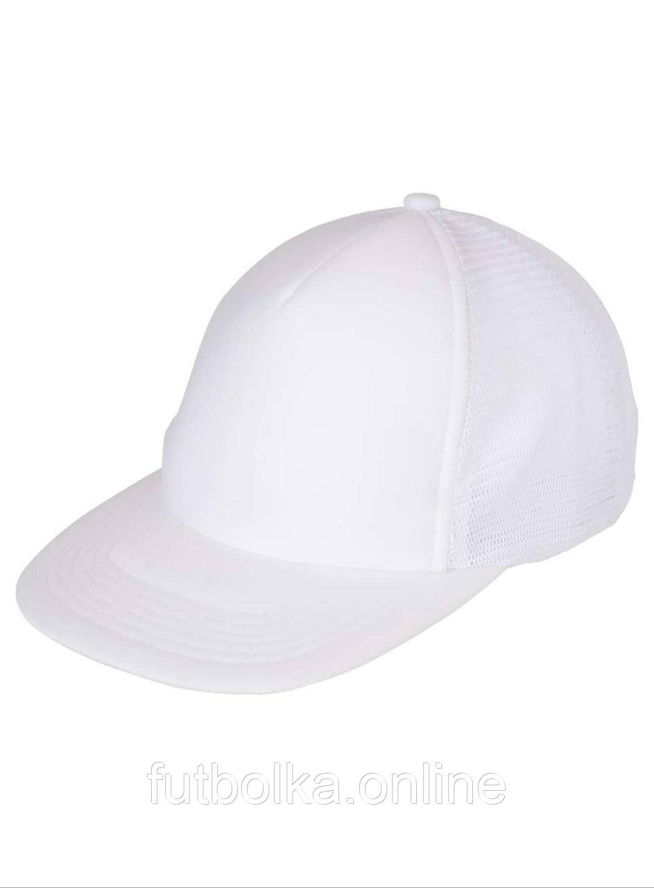 Біла кепка з сіткою 5 Panel Soft Mesh Flat Peak Cap Myrtle Beach