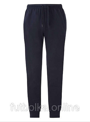 Глибоко Темно-Сині чоловічі спортивні штани з манжетами Lightweight cuffed jog pants Fruit of the loom, фото 1