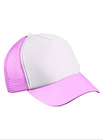 Біла дитяча кепка з сіткою 5 Panel Polyester Mesh Cap for Kids Myrtle Beach