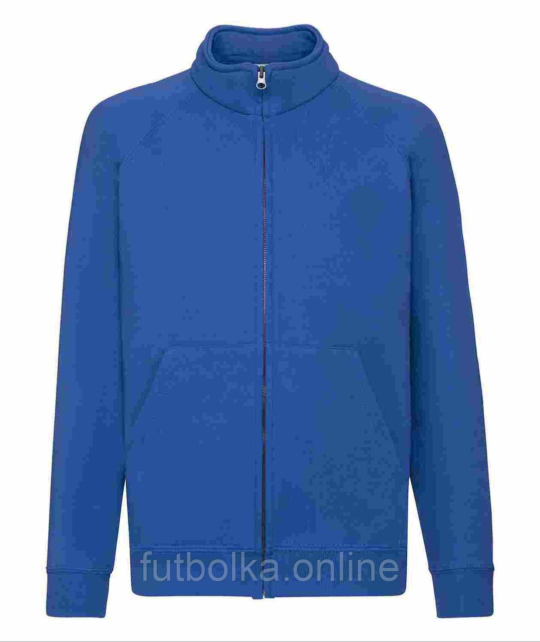 Яскраво-Синя дитяча кофта для дівчинки на замку Classic sweat jacket kids Fruit of the loom