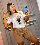 Жіночий літній костюм: футболка та шорти Міккі Маус, фото 5