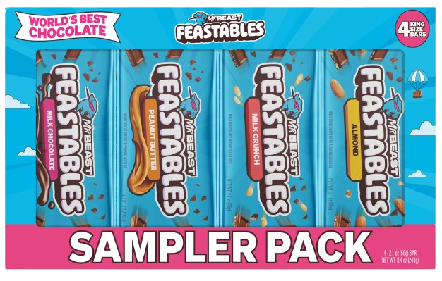 Набір шоколаду Feastables Mr Beast Sampler pack 4х60г