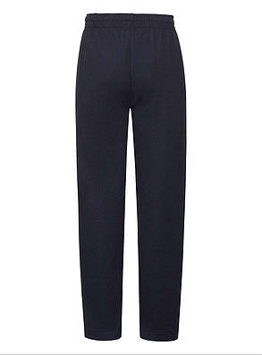 Глибоко Темно-Сині дитячі спортивні штани тонкі прямі L. open hem jog pants Fruit of the loom, фото 4