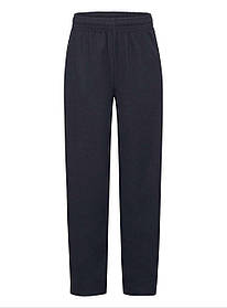 Глибоко Темно-Сині дитячі спортивні штани тонкі прямі L. open hem jog pants Fruit of the loom