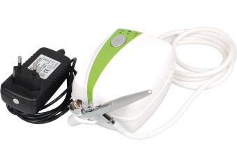 Миникомпрессор в комплекті з аерографом (0,3 мм), кріпленням аерографа і шлангом, 9Вт, 13л/хв