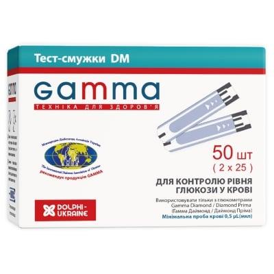 Тест-смужки для визначення глюкози GAMMA DM 50 шт