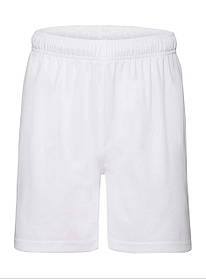 Білі дитячі шорти для тренувань Kids performance shorts Fruit of the loom