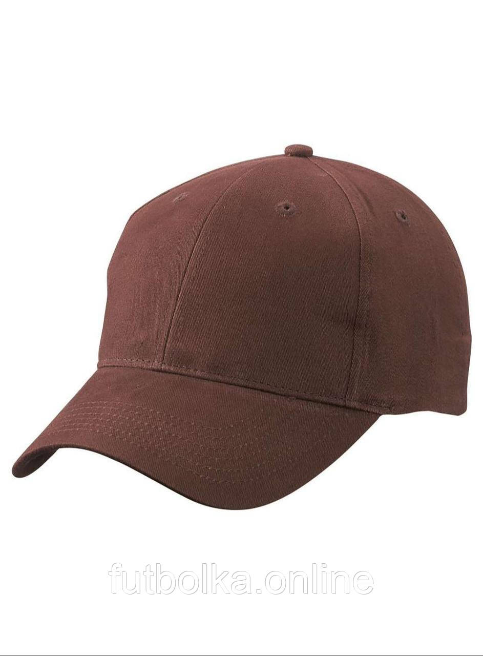 Коричнева кепка однотонна Brushed 6 Panel Cap Myrtle Beach