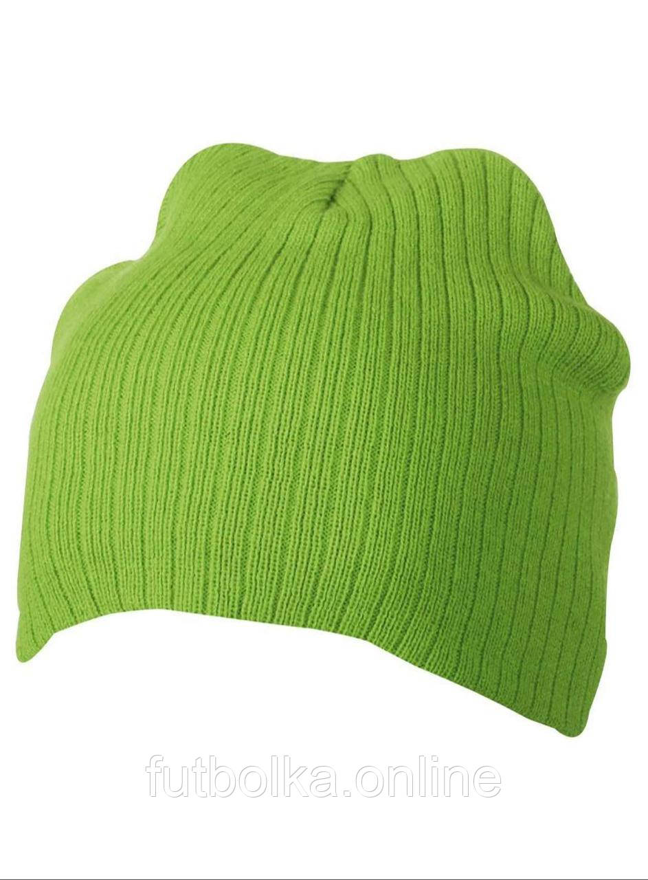 Зелений Лайм шапка в'язана Rib Beanie Myrtle Beach