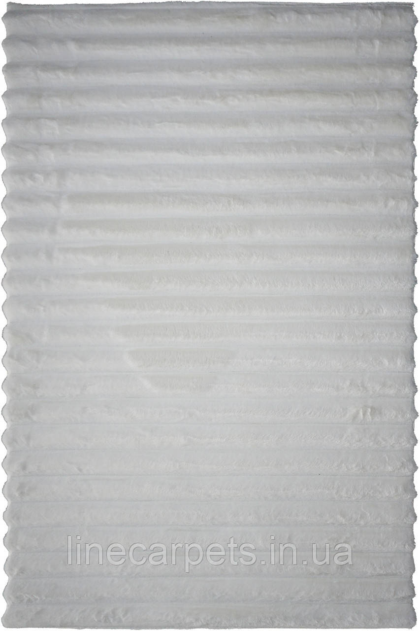Килим емітація хутра на латексній основі ESTERA COTTON TERRACE ANTISLIP WHITE