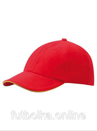 Світло Червона кепка з вигнутим козирком 6 Panel Raver Sandwich Cap Myrtle Beach, фото 1