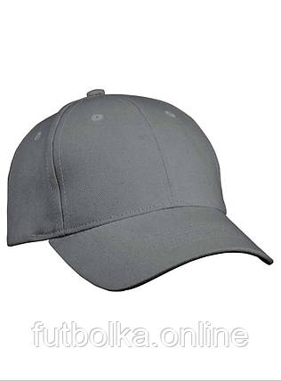 Темно-Сіра кепка короткий козирок 6 Panel Cap Heavy Cotton Myrtle Beach, фото 1