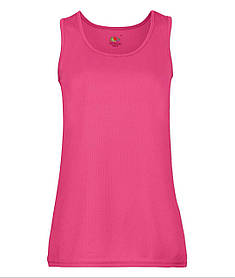 Малинова майка жіноча спортивна Performance vest lady-fit Fruit of the loom