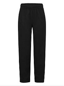 Чорні дитячі спортивні штани тонкі прямі L. open hem jog pants Fruit of the loom