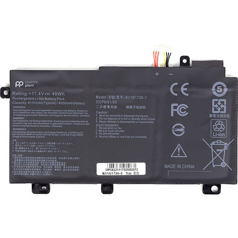 Акумулятор для ноутбуків ASUS TUF Gaming FX504GD (B31N1726) 11.4V 4110mAh, фото 1