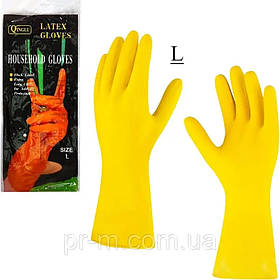 Рукавиці господарські HOUSEHOLD GLOVES, розмір L, 12пар/уп