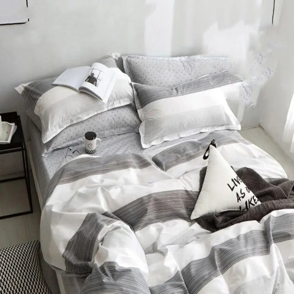 Постільний комплект двоспальний 180х220 Акцент (22850) Бязь Ранфорс з компаньйоном, фото 1