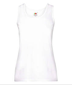 Біла майка жіноча спортивна Performance vest lady-fit Fruit of the loom