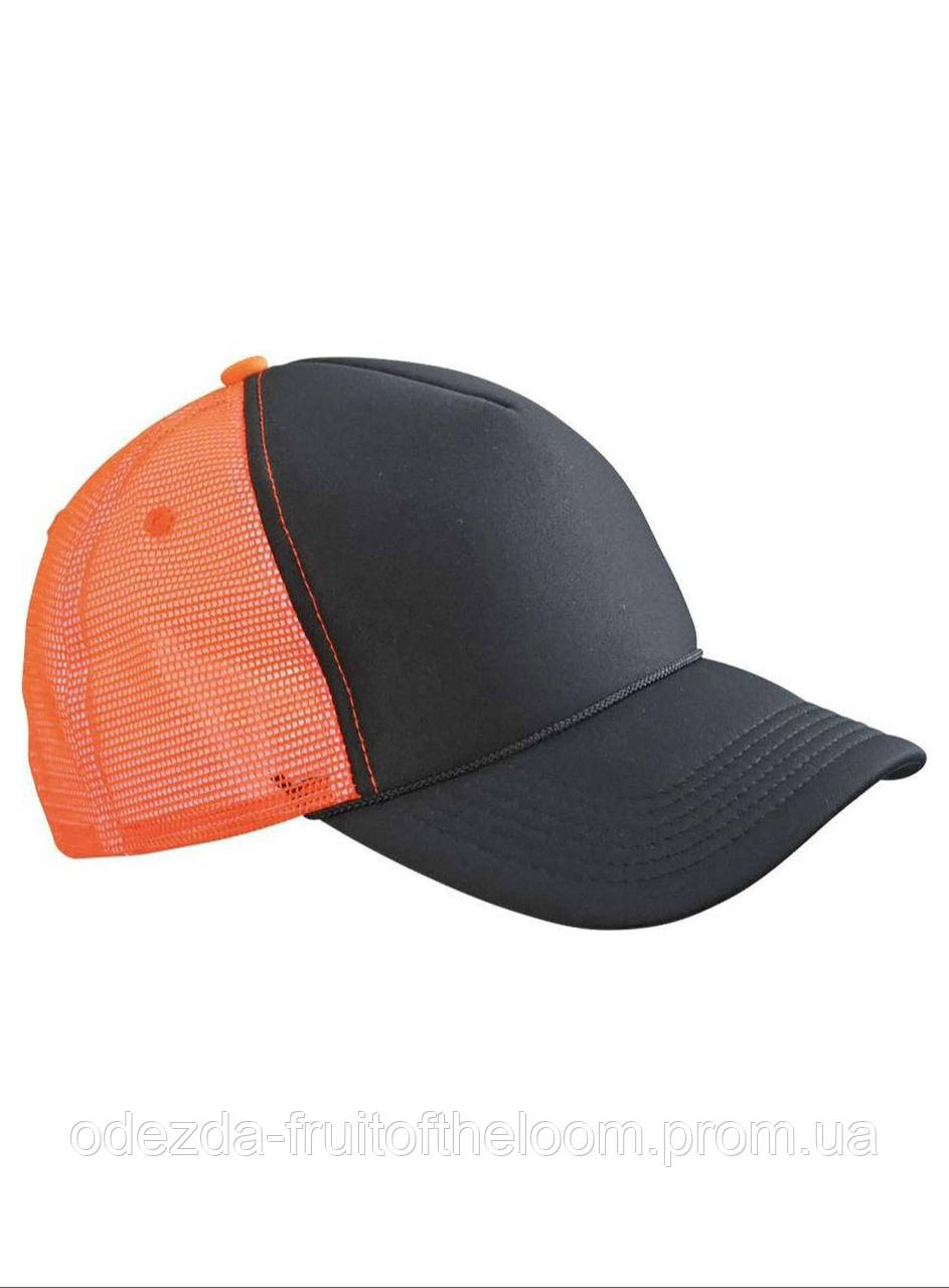 Чорна кепка сітка 5 Panel Retro Mesh Cap Myrtle Beach