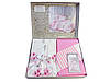 Євро комплект постільної білизни з ранфорсу молочно-рожевого кольору, фото 2