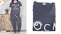 Домашній костюм колір графіт "Rock + love" 2XL