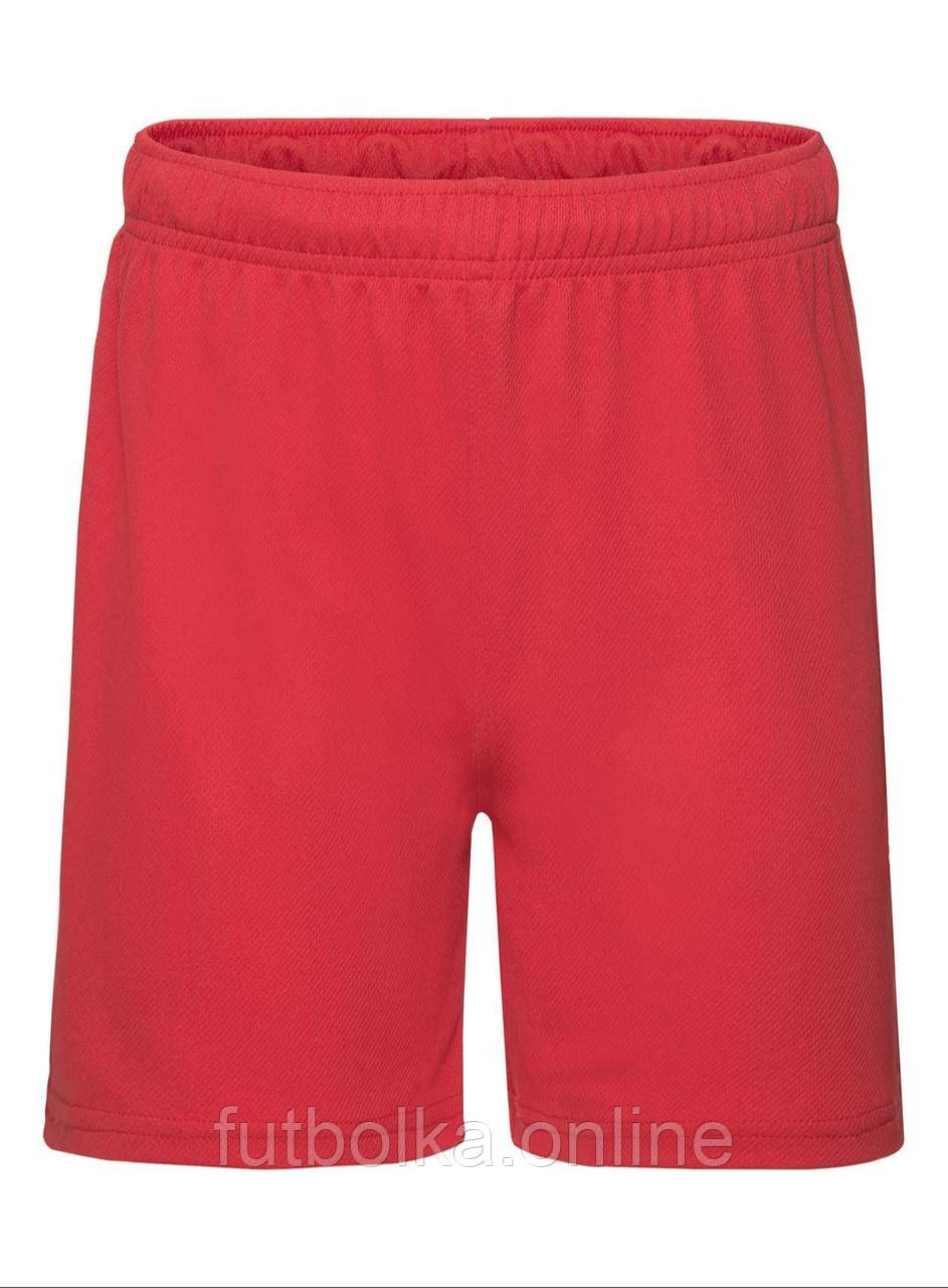 Червоні дитячі шорти для тренувань Kids performance shorts Fruit of the loom