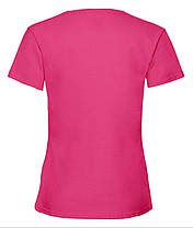 Малинова дитяча футболка для дівчинки класична Valueweight girls Fruit of the loom, фото 3