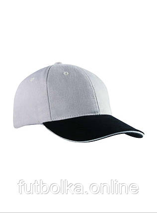Світло-Сіра кепка без принту 6 Panel Sandwich Cap Myrtle Beach, фото 1