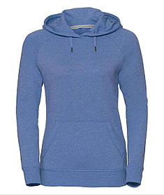 Блакитна Марл жіноча толстовка тепла Ladies’ HD Hooded Sweat Russell