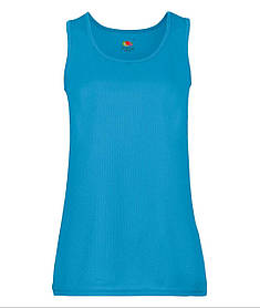 Ультрамаринова майка жіноча спортивна Performance vest lady-fit Fruit of the loom