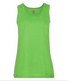 Лаймова майка жіноча спортивна Performance vest lady-fit Fruit of the loom
