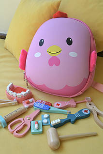 Набір лікаря 61752 у рюкзаку Курчатко рожевий